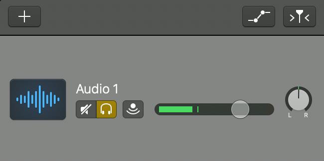 Volume level slider